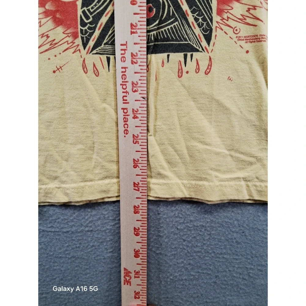 Mastodon Men Yellow Tshirt Size M - Picture 4 of 6